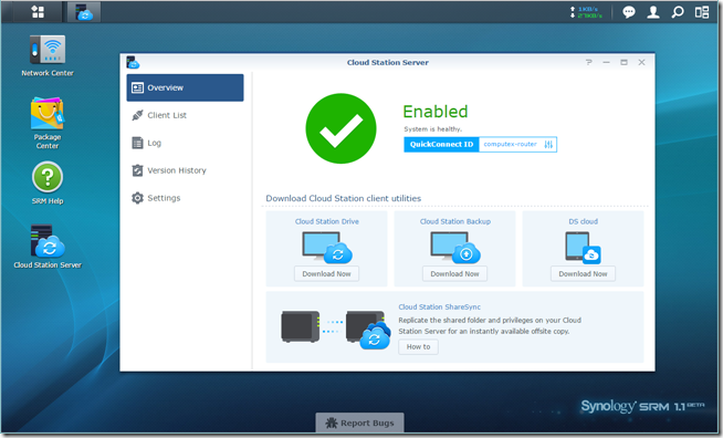 SRM 1.1_加入廣受好評的 Cloud Station 應用，用戶可輕鬆將檔案同步至 Synology Router，輕鬆建構私有同步雲