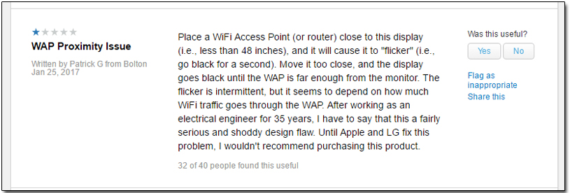 Apple 官網販售 LG 5K 顯示器在 WiFi 路由器旁失靈，解決方法：遠離路由器兩公尺 - 電腦王阿達