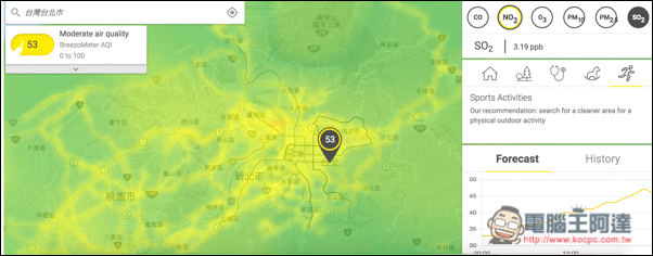 Breezometer快速掌握各地點的空氣品質狀態！就連你家旁邊的便利商店也能查到 - 電腦王阿達