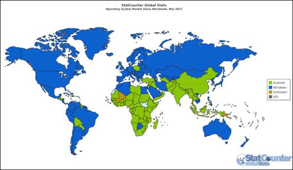 StatCounter os combined ww monthly 201703 201703 map