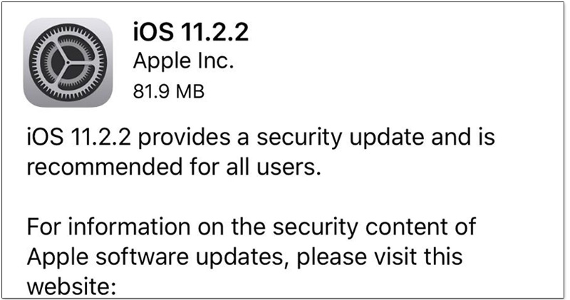  iOS 11.2.2 