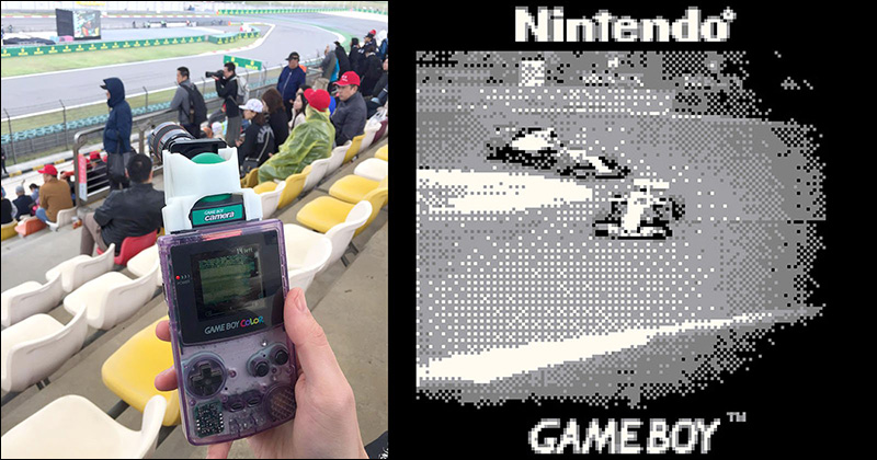 車迷以 GameBoy 相機 搭配手機用望遠鏡頭拍攝 F1 賽事 - 電腦王阿達