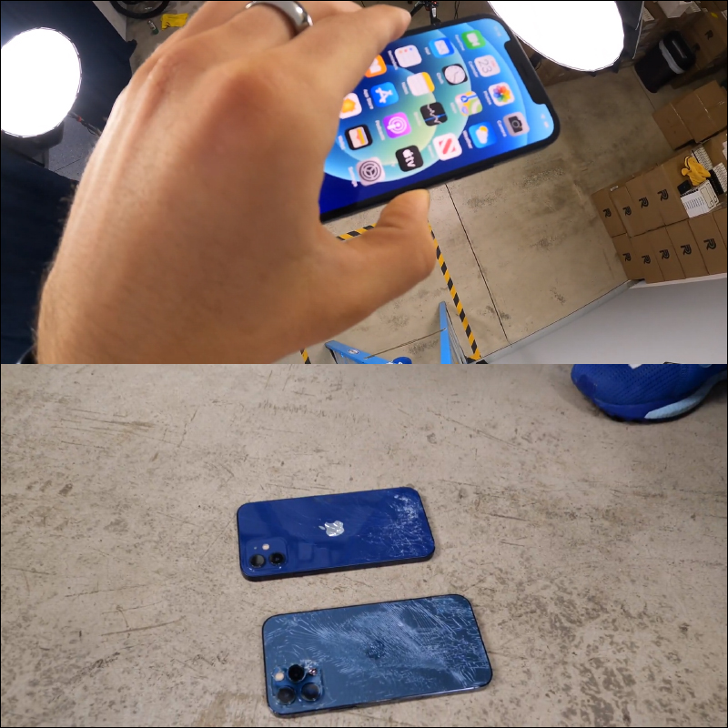 國外YouTuber 進行 iPhone 12 和 iPhone 12 Pro 跌落測試，正面的超瓷晶盾面板確實耐摔，但還是好好保護它吧！ - 電腦王阿達