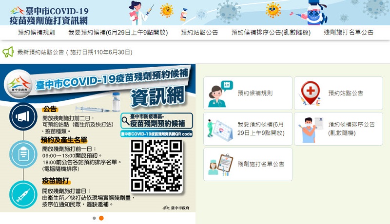 臺中市公開COVID-19疫苗殘劑施打資訊網 詳列預約殘劑候補方式 - 電腦王阿達