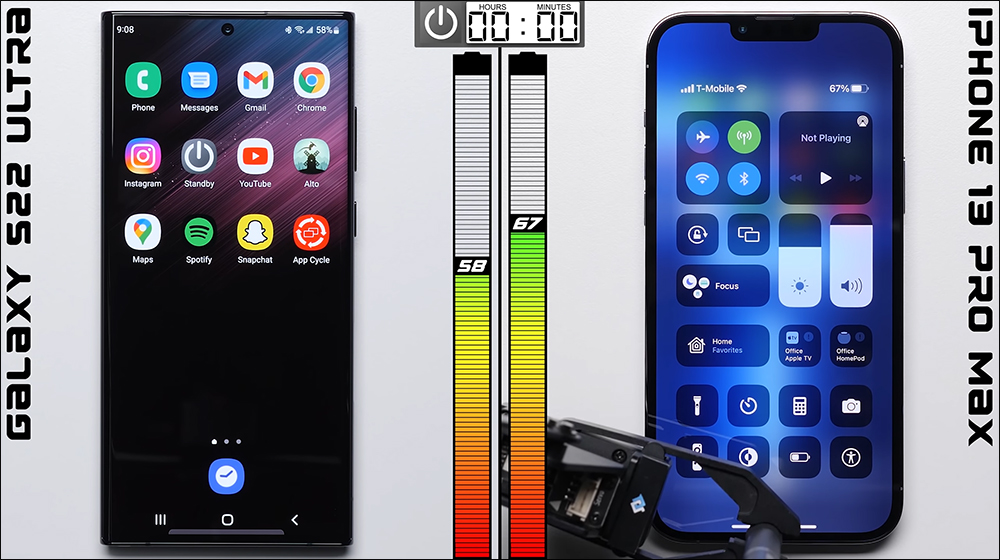 三星 Galaxy S22 Ultra vs iPhone 13 Pro Max 電池續航 PK - 電腦王阿達