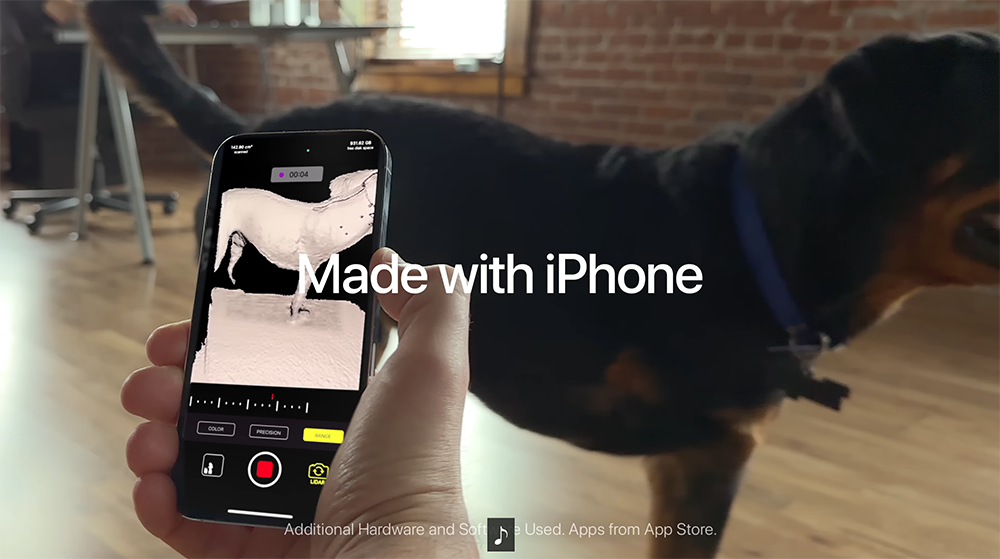 iPhone 14 Pro 能拍還能「造」，Apple 最新影片以 LiDAR 協助狗狗量身製作了一支義肢 - 電腦王阿達