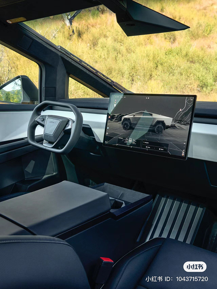 Tesla Cybertruck 內裝與前置物箱實拍照全面曝光 - 電腦王阿達