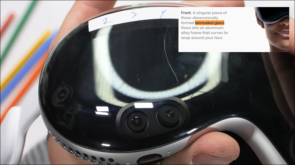 Apple Vision Pro 耐用度暴力測試，意外揭露維修費高達 800 美元的前方的「玻璃」蓋版，可能不是玻璃？ - 電腦王阿達