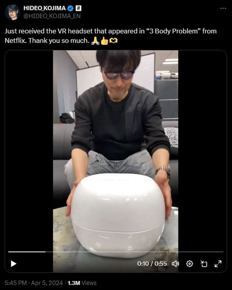 小島秀夫開箱 Netflix 影集三體《3 Body Problem》神祕 VR 頭顯道具 - 電腦王阿達