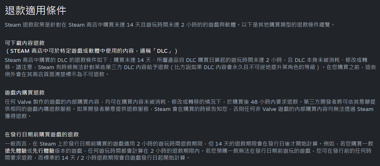 Steam 更新退款政策 先行體驗遊戲納入2小時退款時數 - 電腦王阿達