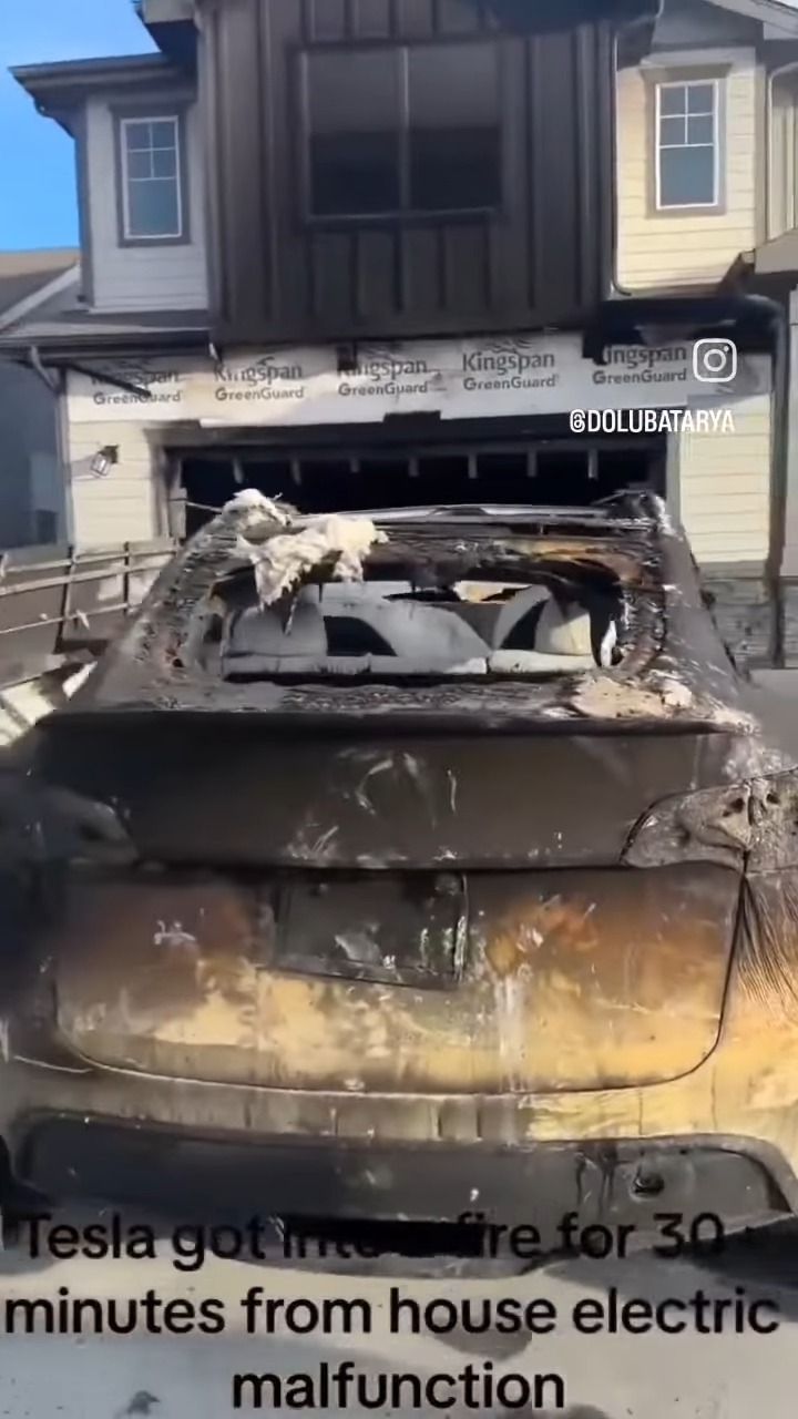 特斯拉 Model Y 遭遇 30 分鐘大火燃燒後車內功能居然還能使用？ - 電腦王阿達