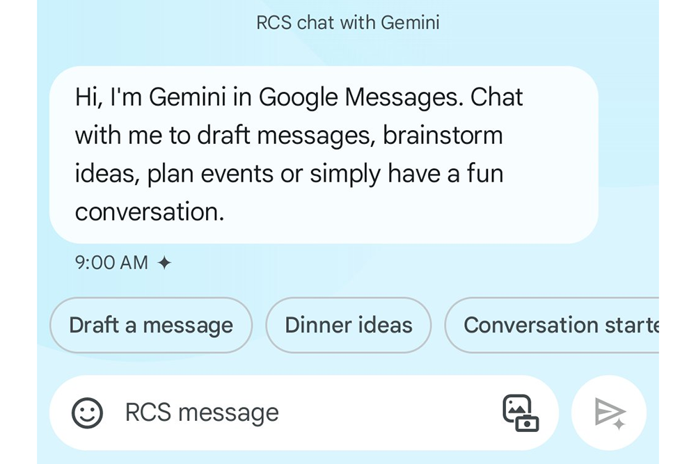 Google Messages 的 Gemini AI 支援