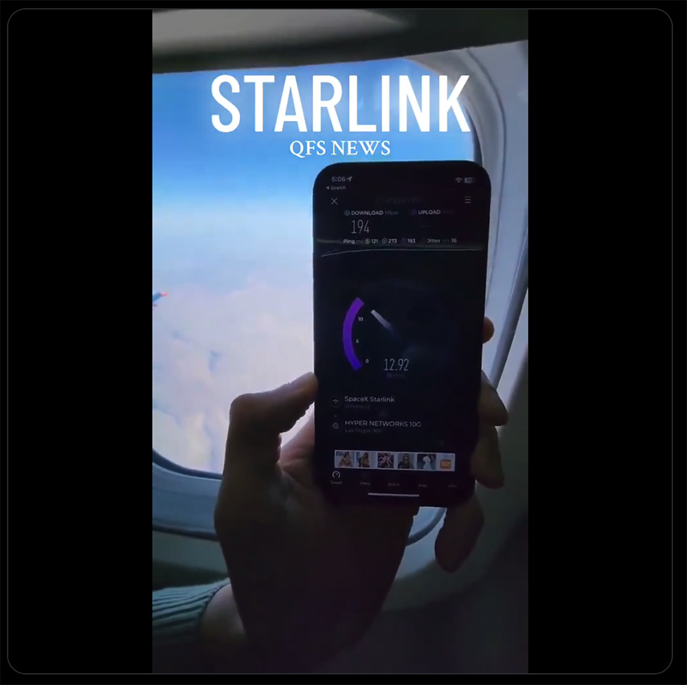 飛機上也能享超狂上網速度的 Starlink 航空版星鏈，有人直接 Speedtest 實測了 - 電腦王阿達