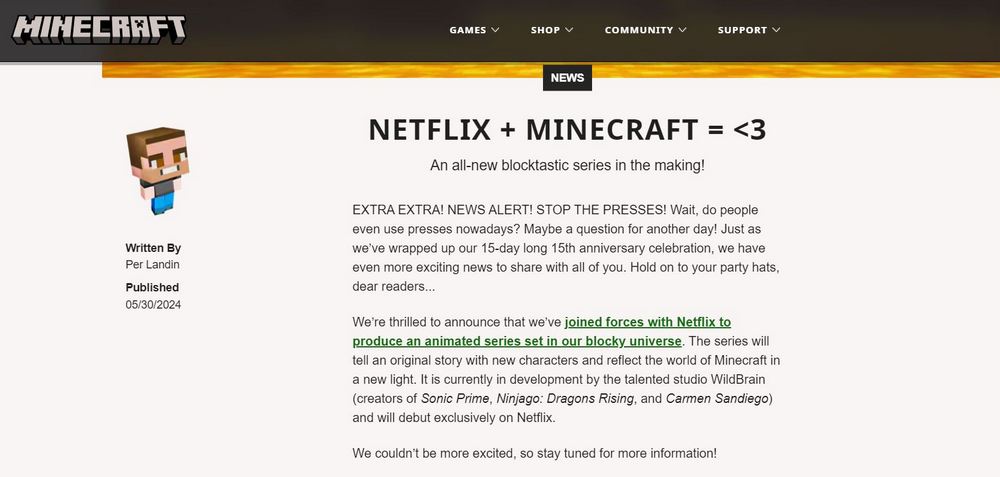 Netflix x Minecraft！Netflix 宣布將推出麥塊動畫影集 - 電腦王阿達