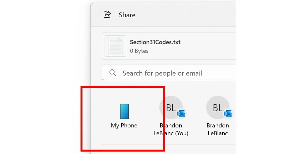 Windows 原生分享介面將支援 Phone Link Android 傳檔