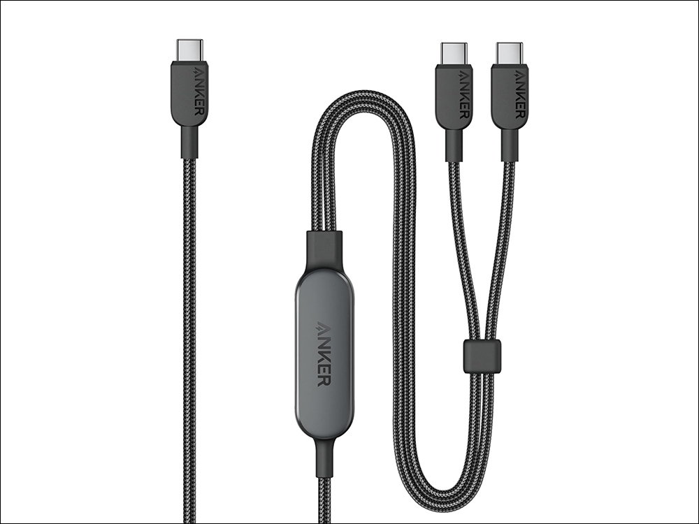 Anker 推出全新 2 合 1 的 USB-C 充電傳輸線，最大 140W 快速充電、支援自動調整充電功率，同時為兩台設備充電更省充電孔 - 電腦王阿達