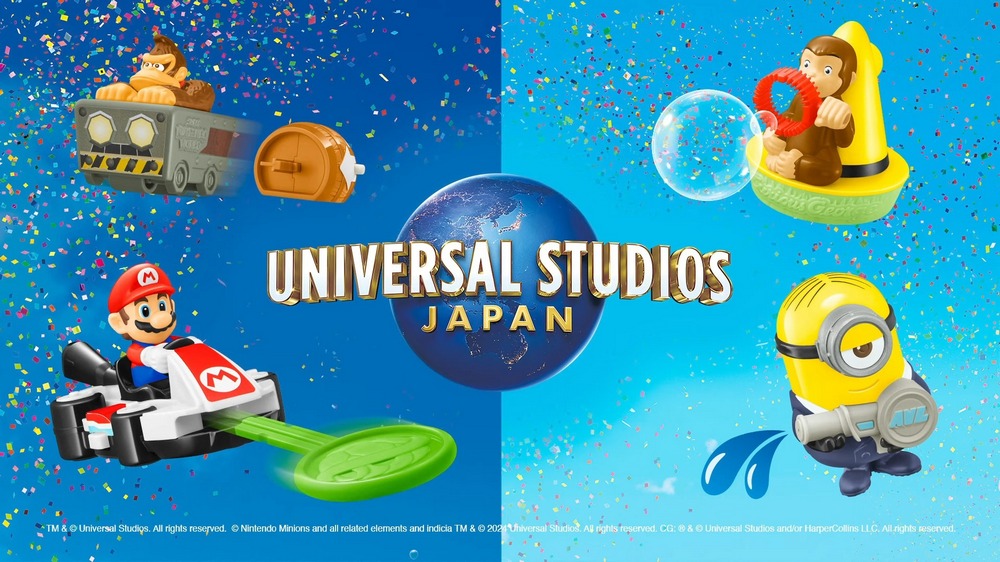 日本麥當勞將與日本環球影城合作推出共 11 款玩具，喜歡超級馬利歐、小小兵、大白鯊和侏儸紀公園的朋友們千萬不要錯過 - 電腦王阿達