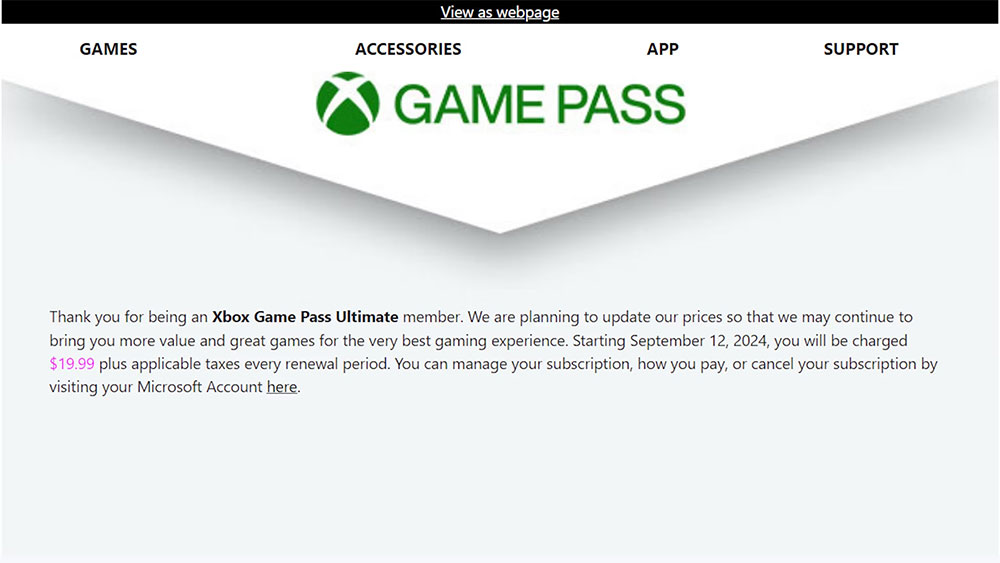 微軟在電子郵件中預告 Game Pass Ultimate 價格準備調漲 - 電腦王阿達