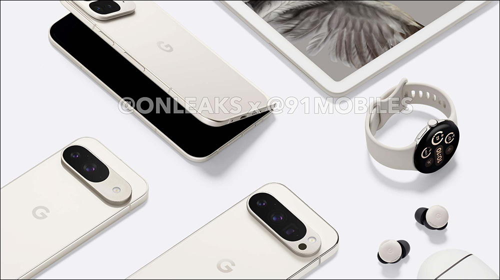 Google Pixel 9 系列官方宣傳素材流出：4 款 Pixel 9 系列各角度外觀、規格完整揭露！ Pixel Buds Pro 2 同步亮相 - 電腦王阿達