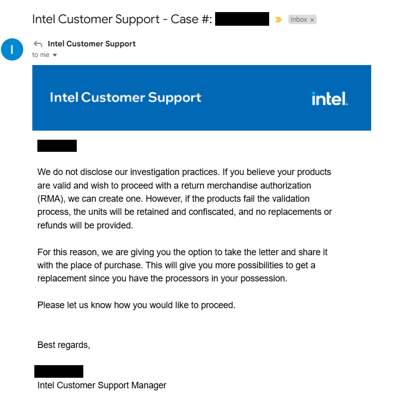 國外用戶抱怨 Intel RMA 流程非常糟糕，還稱他的 i9-14900K 是假貨 - 電腦王阿達