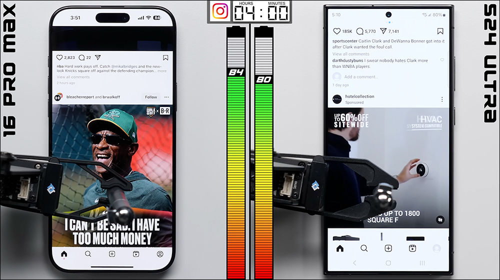 iPhone 16 Pro Max 與 Galaxy S24 Ultra 再次對決，電池續航實測結果出爐 - 電腦王阿達
