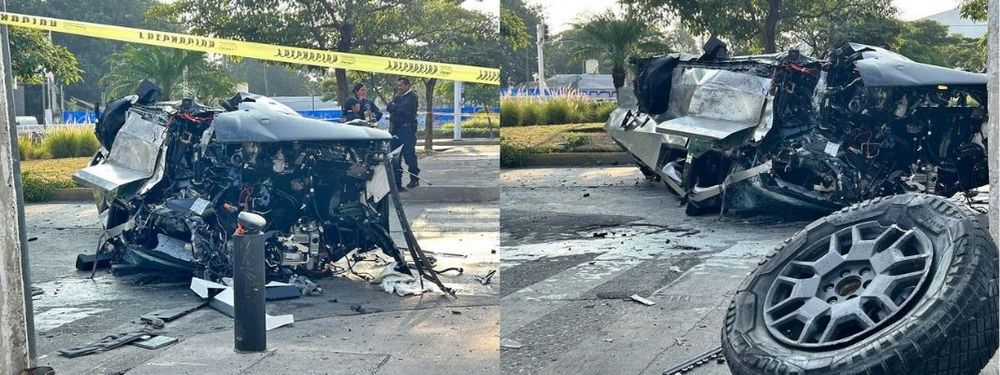 特斯拉 Cybertruck 發生超嚴重車禍，車輛全毀乘客與駕駛皆安全生還 - 電腦王阿達