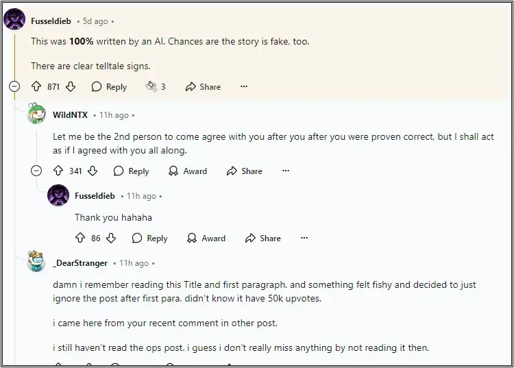 Reddit 破 5 萬點讚的「ChatGPT 救了我的命」文章，發文者承認所有內容都是用 AI 寫的 - 電腦王阿達