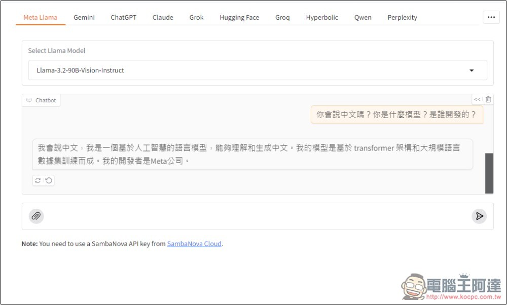 AnyChat 能讓你嘗試幾乎所有 LLM 模型的平台，Llama、Gemini、ChatGPT、Groq、Claude 等都有 - 電腦王阿達